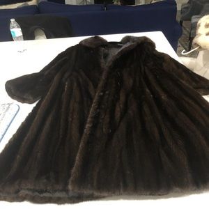 Brown mink coat